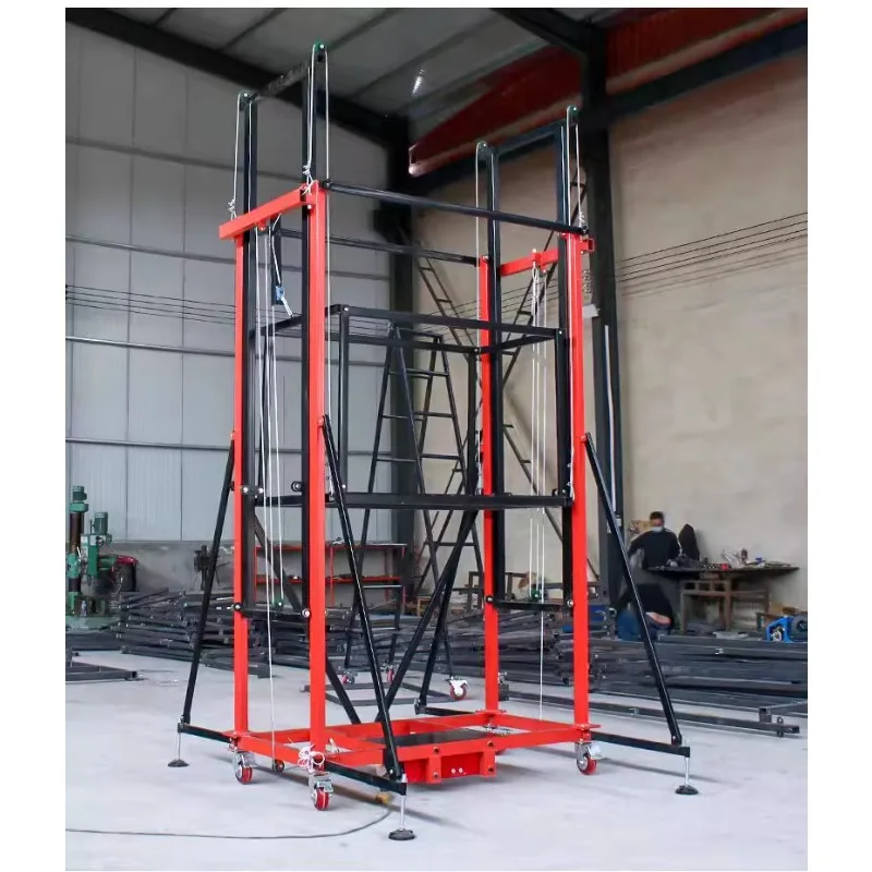 Tr* Electric remote control lifting scaffolding platform Can be raised 2-8 meters Construction site Portable and movable