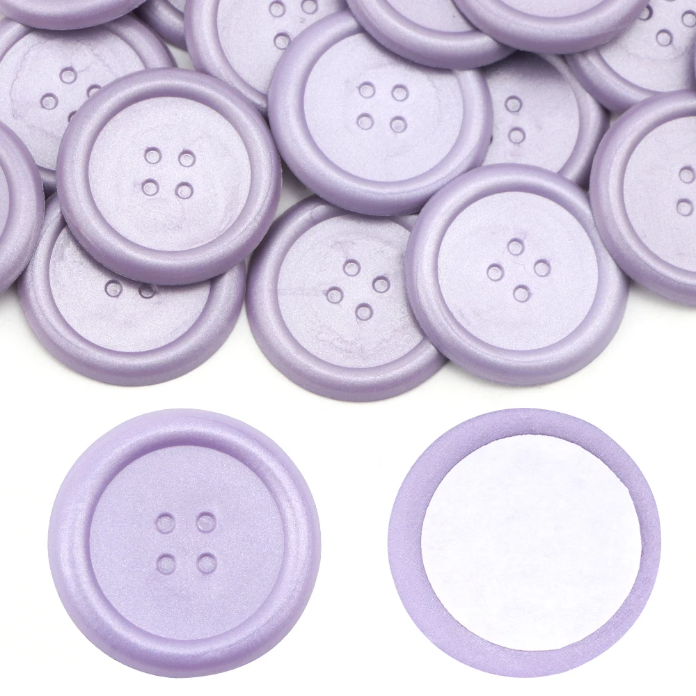 Self-Adhesive Wax Seal Stickers 10pcs Clothes Button Pattern Wedding Invitations Envelope Seal Stickers Envelopes, Gift Wrap