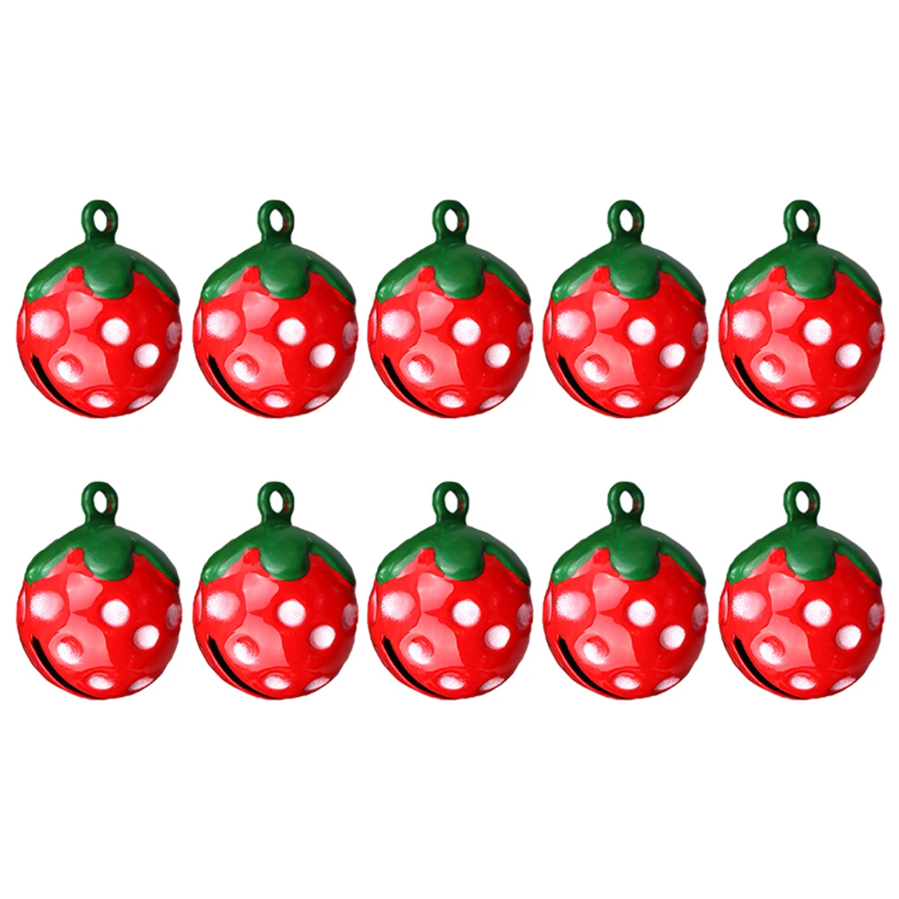 

10pcs Strawberry Shaped Dog Collar Bells Mini Pet Necklace Charms for Cats Dogs with Quick Release Buckle Safety Design