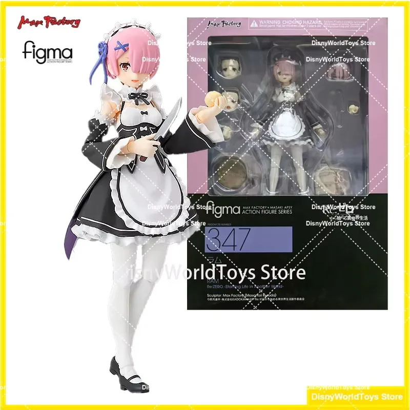 

100% Original Figma 347 Re ZERO Starting Life in Another World Ram In Stock Anime Action Collection Figures Model Toys