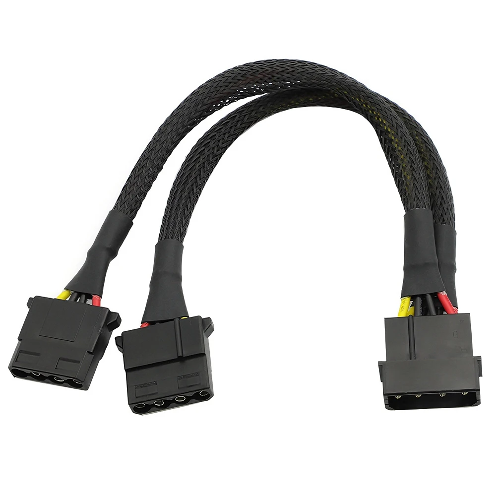 20cm ATX Power Cable Big 4 Pin IDE Molex 1 to 2 Splitter Cable Male Female Power Adapter Converter Cable For Hard Drive Interfac