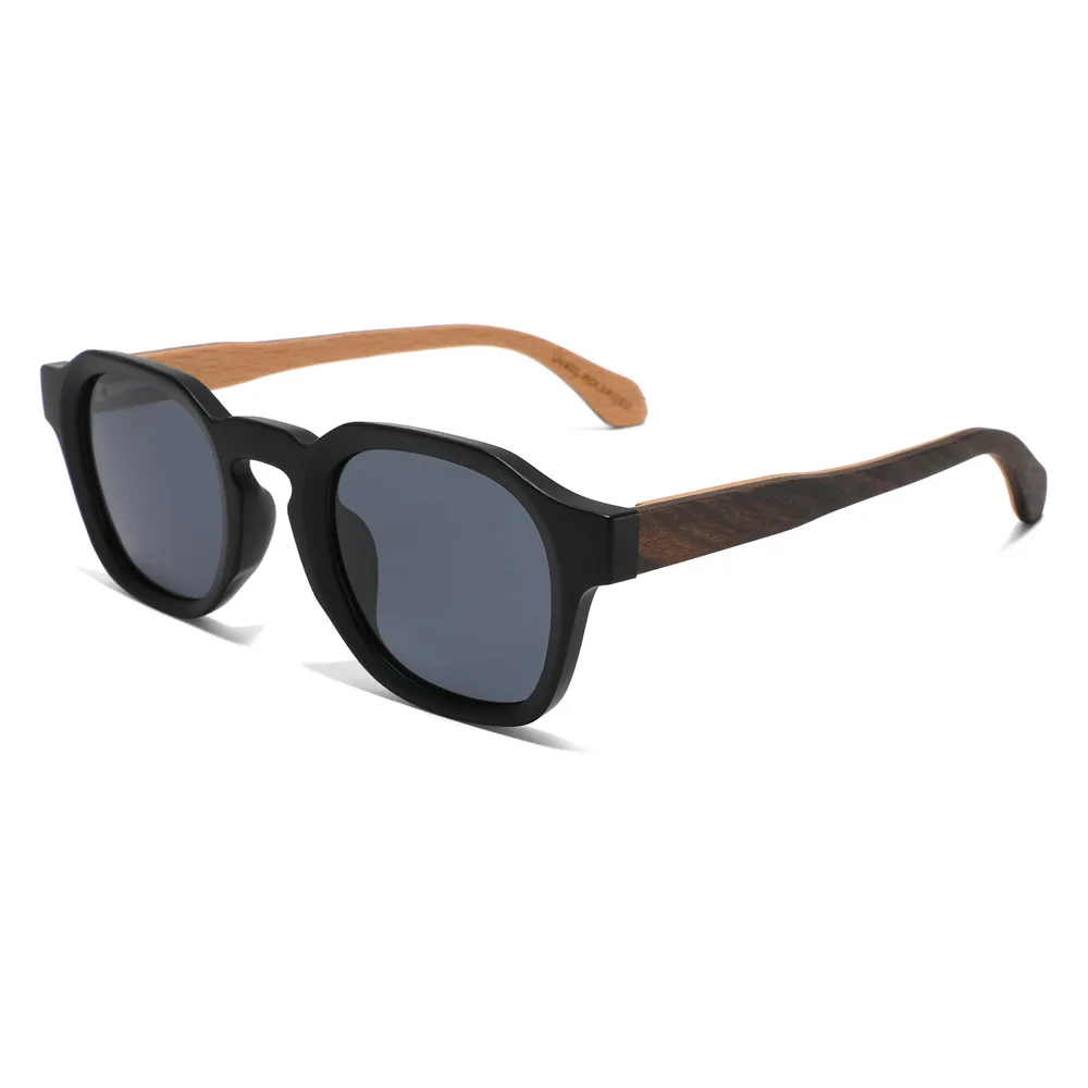 

Bamboo Wooden Polygon Narrow Frame Sunglasses Unisex Polarized UV400 Retro Driving Sun Protection European American Sun Glasses