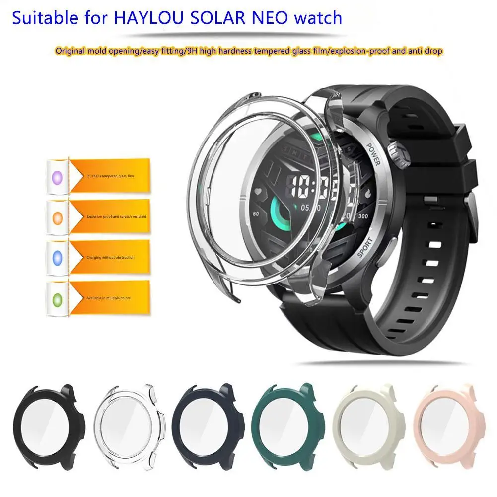 For Hey HAYLOU SOLAR NEO Watch Protective Case Smart Watch Toughened Film One Plastic Watch Case