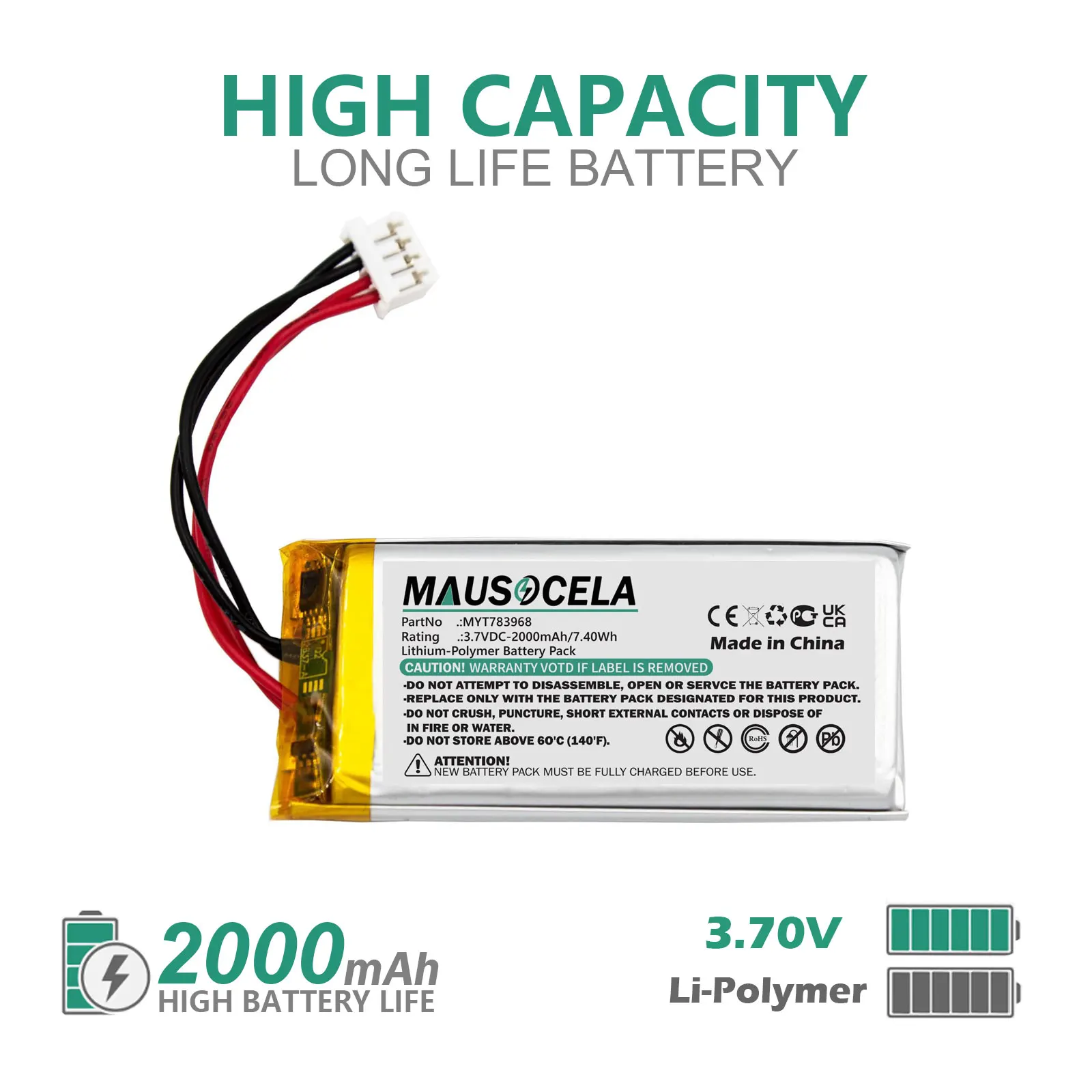 GPS,Navigator Battery For DeLorme:MYT783968,inReach SE,INCRH20,InReach Explorer,INRCH25,AG-008727-201,Q639603N,T7V1315,--2000mAh