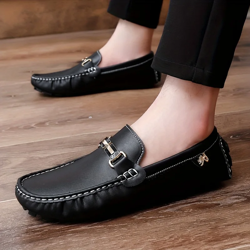 

large size 48 Men's and women's leather flats - Comfortable casual loafers, boat shoes, driving shoes, sneakers casuales