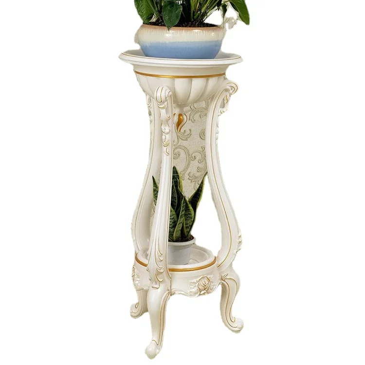 

Garden indoor flower rack solid wood flower rack looks like white European flower pot rack chlorophytum comosum