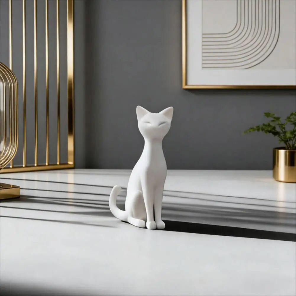 Couple Cat Figurine Gentle Lines Cat Sculpture Detachable Cat Couple Sculpture 3d Printed Elegant Figurine Couple for Home