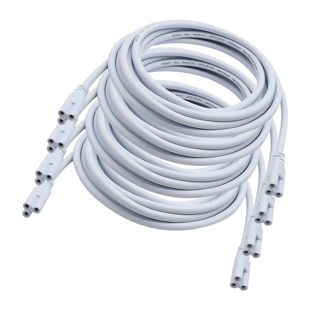 

4 Pcs LED Tube Power Wire 3 Pin Connecting Cable for Light Tubes Ceiling Lamp Silicone Rubber Integrated Connector