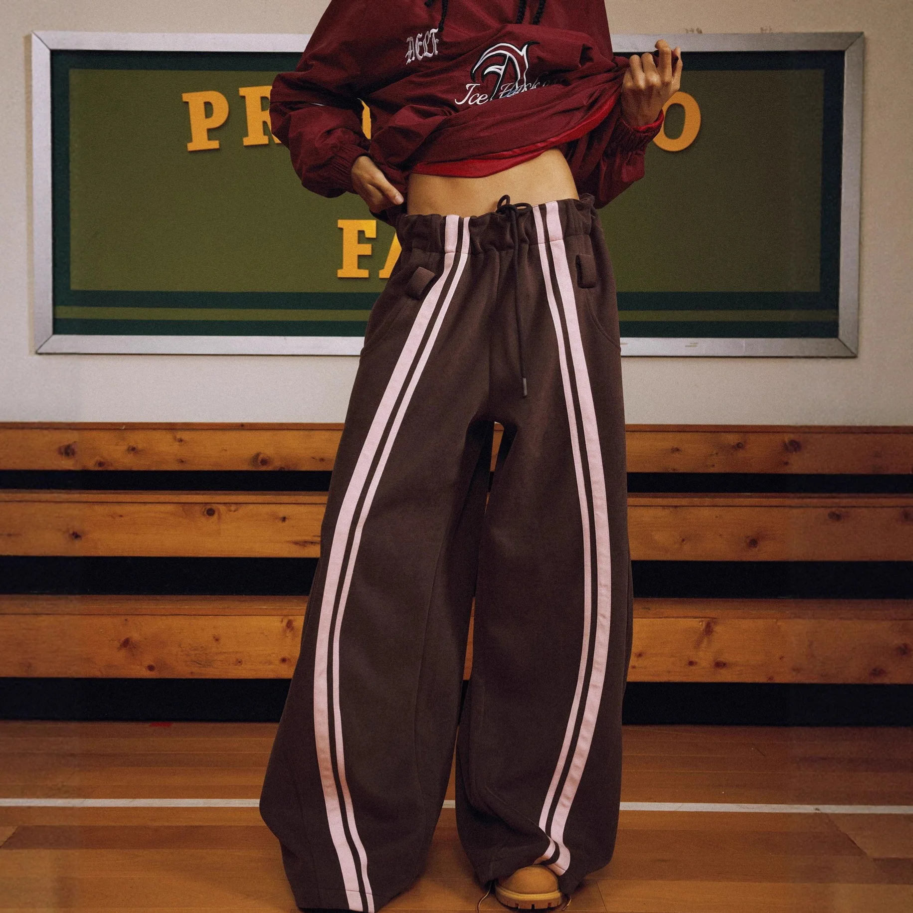 Female Clothing 2025 Casual Women Street Style Lace-up Trousers Loose Fashion Waist Wide Leg Pants Floor Mopping Pants For Women