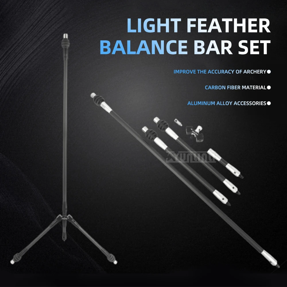 Light Feather Balance Bar Set - Archery Accessories for Recurve Competition Bows: Shock Absorbers and Weight Bars