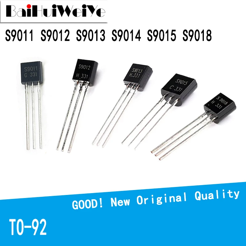 100PCS/LOT S9011 S9012 S9013 S9014 S9015 S9018 TO-92 Triode Transistor New Good Quality Chipset