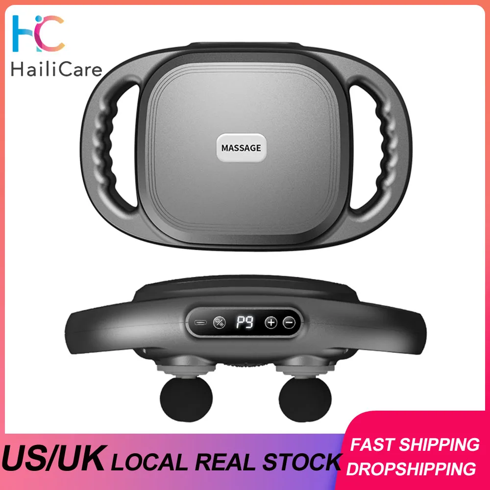 

US UK Stock Six-Head Wireless Fascia Gun High Frequency Vibration Massager for Waist Back Shoulder Calf Body Relaxation