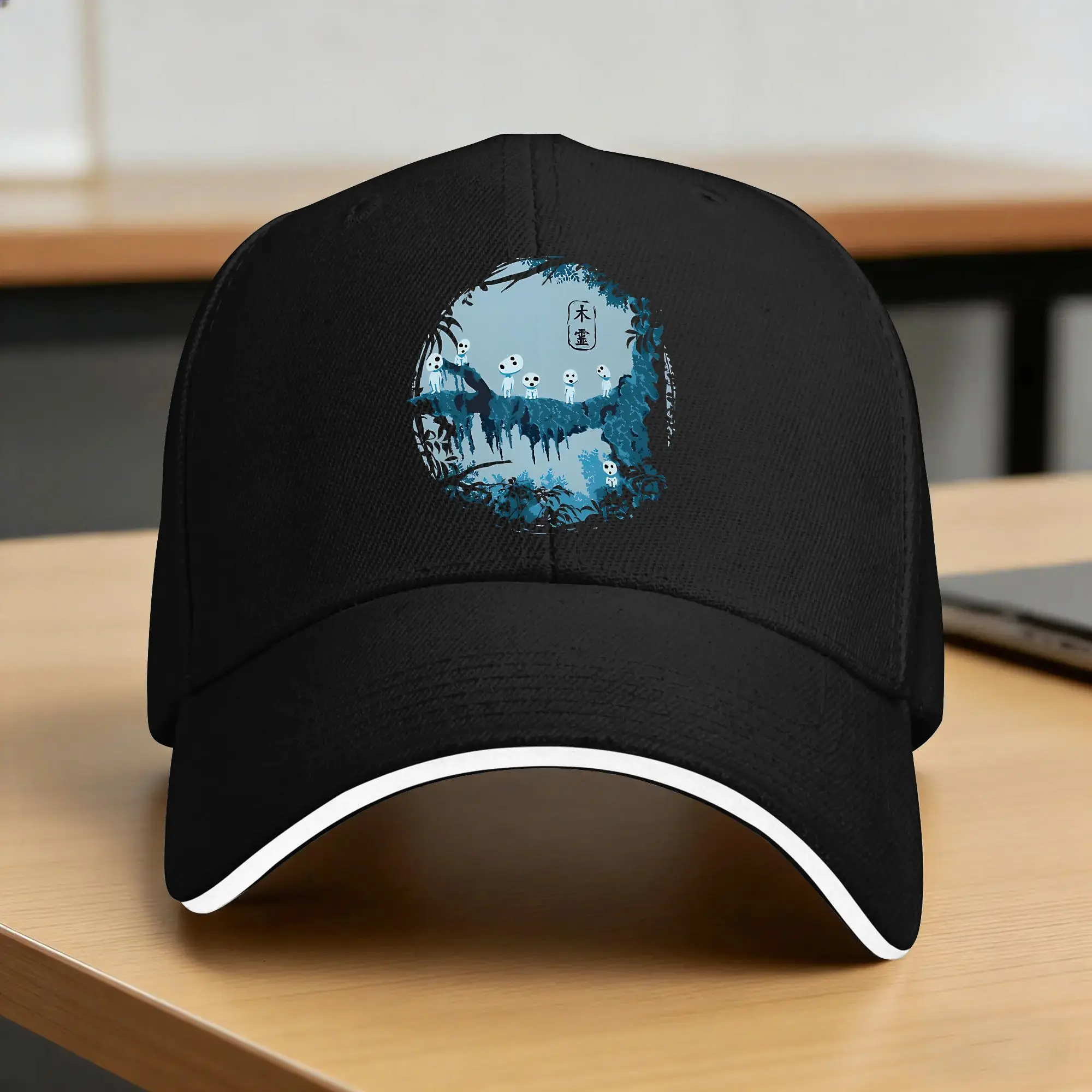 Kodama Studio Ghibli Sun Baseball Cap Spring Unisex Men  Print Trucker Hat Sun-Proof Trendy Outdoor Sport Baseball Caps