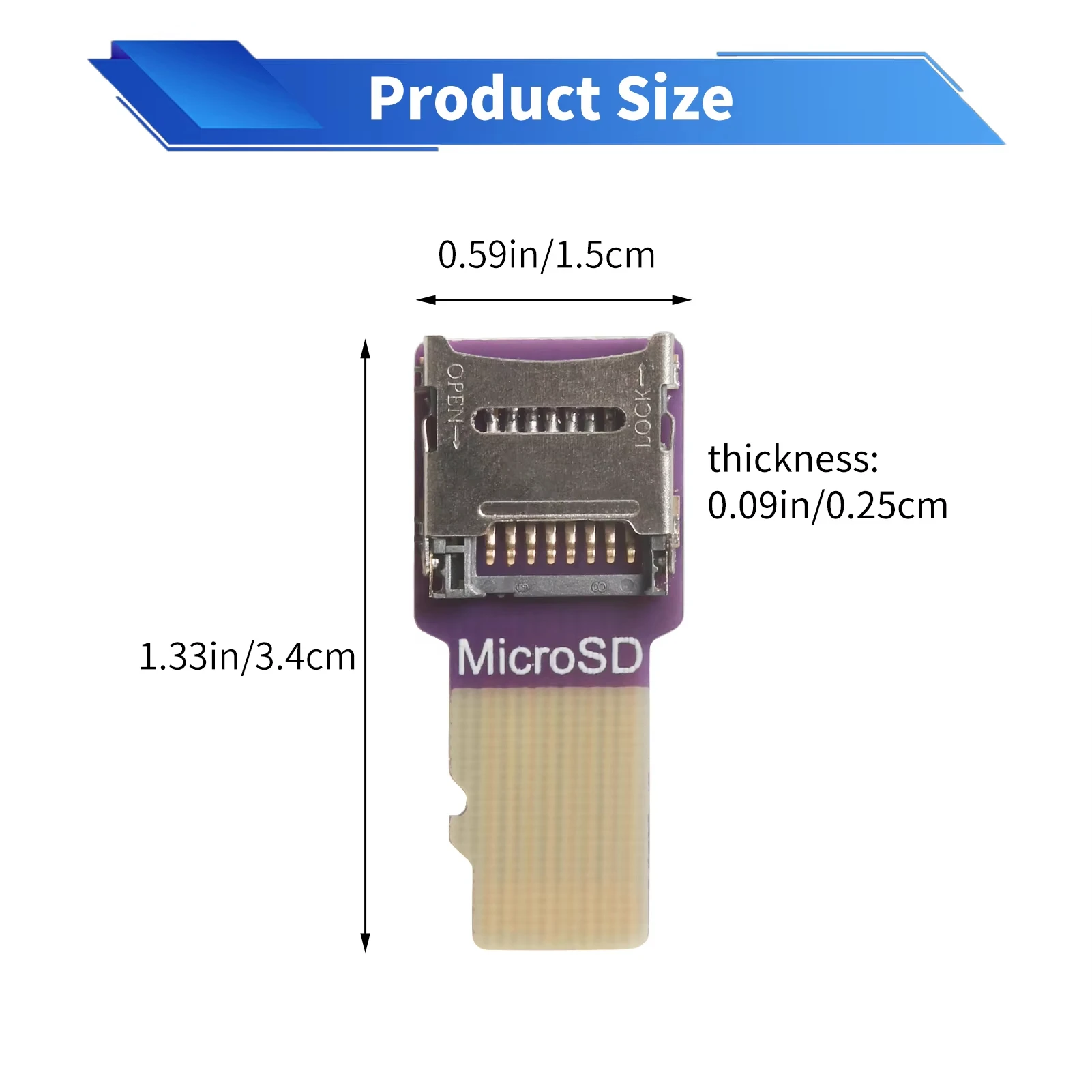 TPC Micro SD TF Memory Card Kit Male to Female Extension Adapter Extender Test Tools PCBA