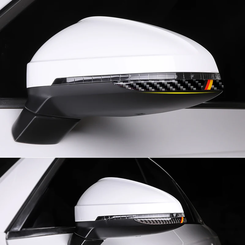 

Car Stripes Sticker Decal For Audi A4 B6 B7 B8 Q5 8R A5 A6 C5 C6 C7 C8 Carbon Fiber Pattern Rearview Mirror Anti-collision Bar