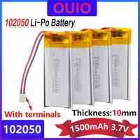 Portable 3.7V 1500mAh Li-polymer Battery 102050 Cell Li-Po Rechargeable Batteries For MP3 MP4 GPS Bluetooth Headset POS Machines