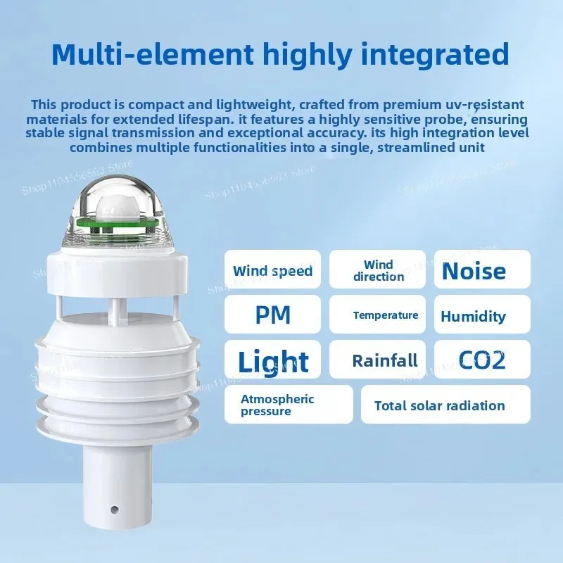 Industrial Ultrasonic Anemometer Wind Speed Direction Temp Humidity Pressure Sensor for Marine Ship Harbor