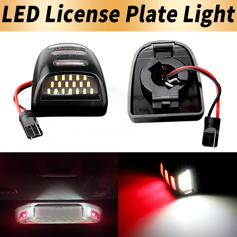 2PCS LED License Plate Lights Canbus ​For Chevy Avalanche Silverado 1500 2500 3500 Tahoe For Cadillac Escalade 6000K Dual Lamps
