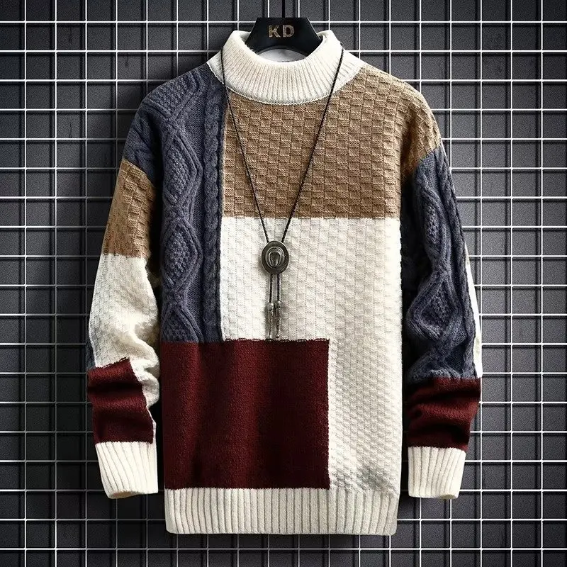 2023 New Men's Autumn and Winter Japanese Thickened Korean Edition Trendy Sweater