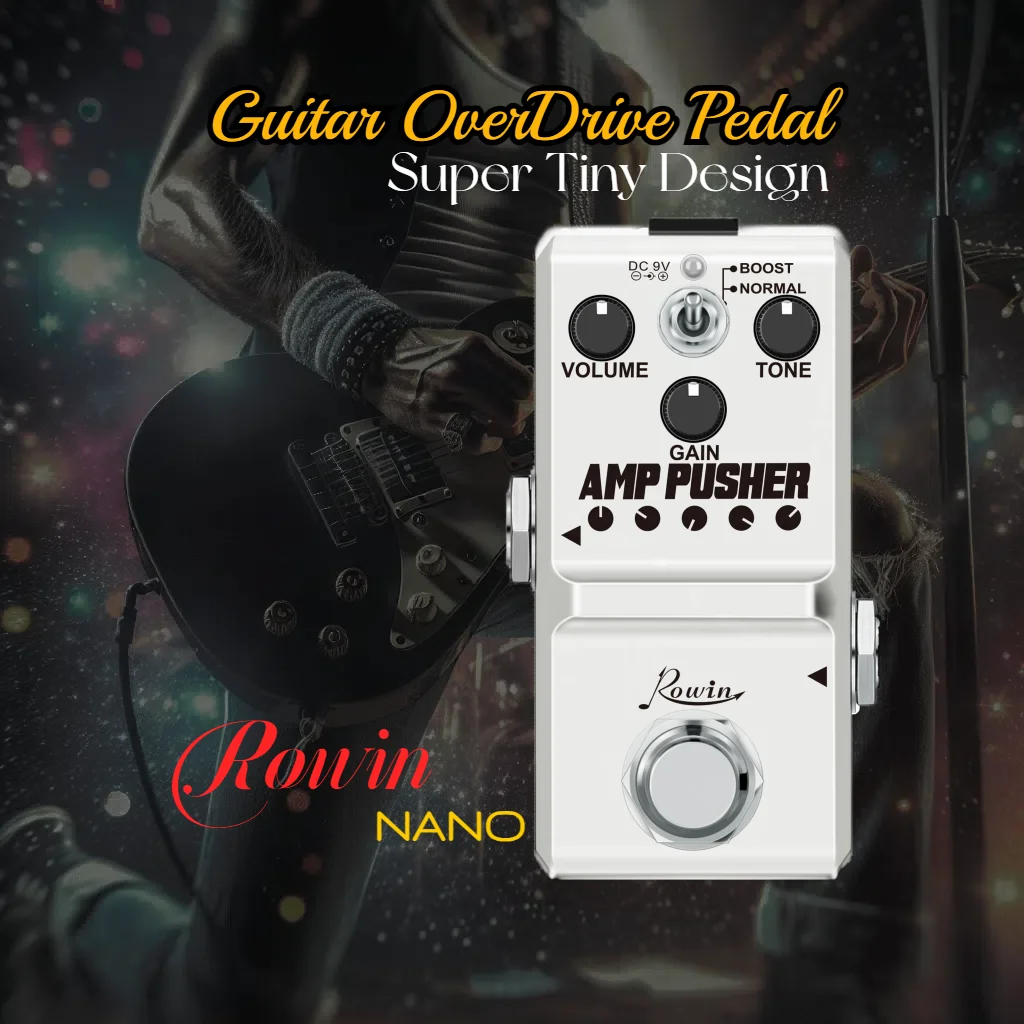 Rowin Pedal Para Guitarra Super Tiny Effects NANO Flanger Booster Frenzy Compressor Tremolo Tube Drive Overdrive Bass Dumbler