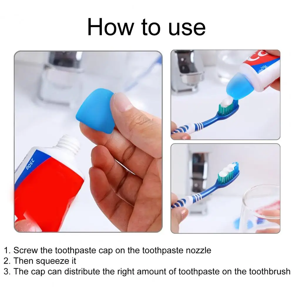 Toothpaste Squeezer Holder Reusable Automatic Closing Flower Shape Silica Gel Self Closing Toothpaste Cap