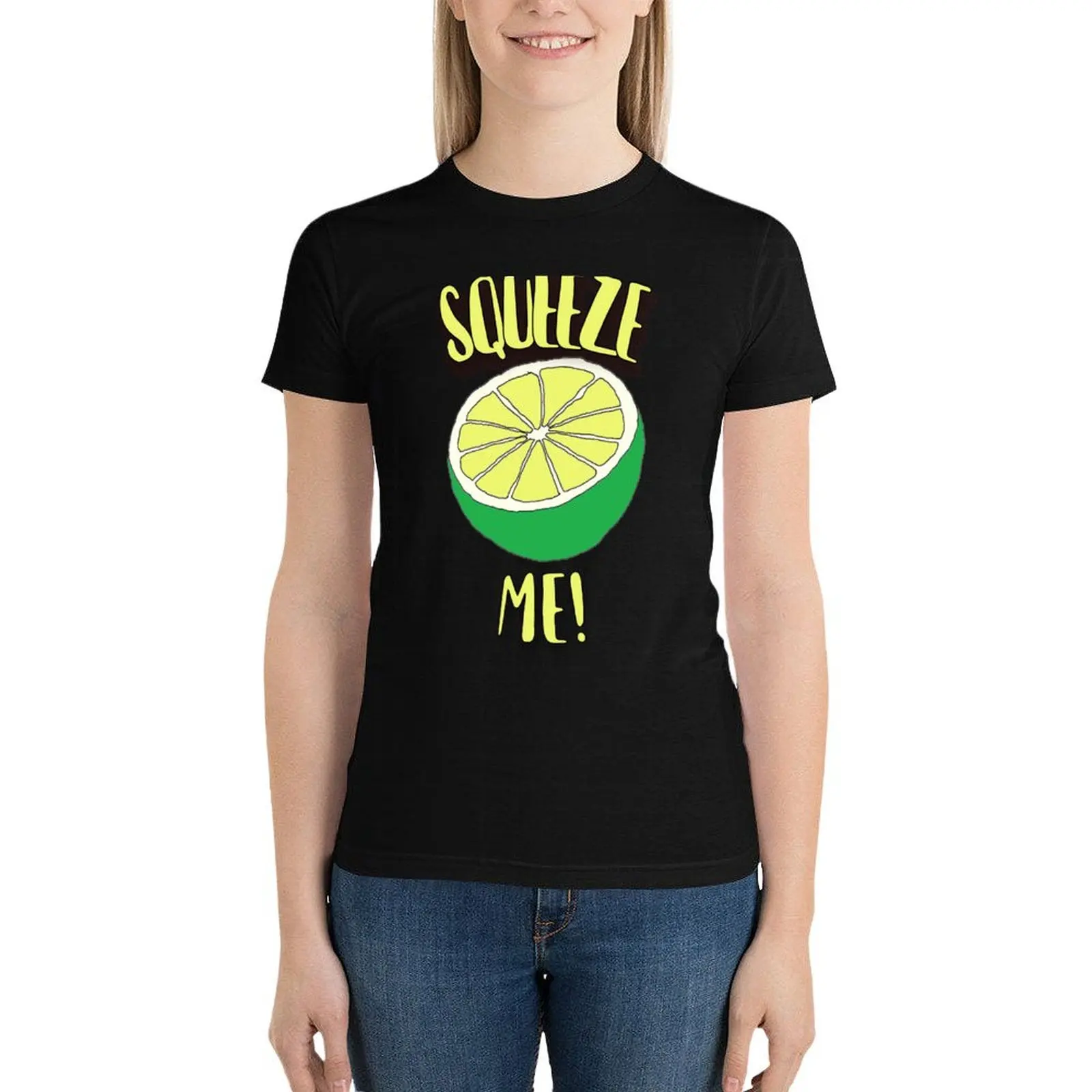 Squeeze Me Lime T-Shirt tees aesthetic clothes cute tops cat shirts for Women