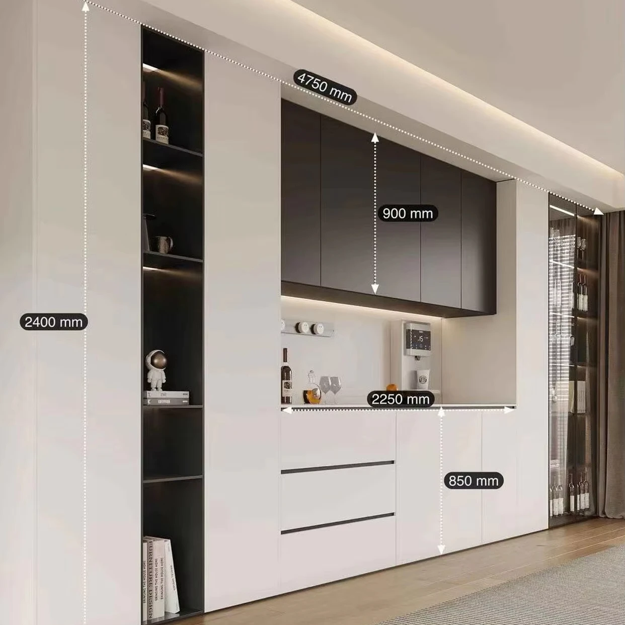 Modern Modular Eco-friendly Tableware Cabinet/self-service Cabinet for Storage and Daily Use.promote sales