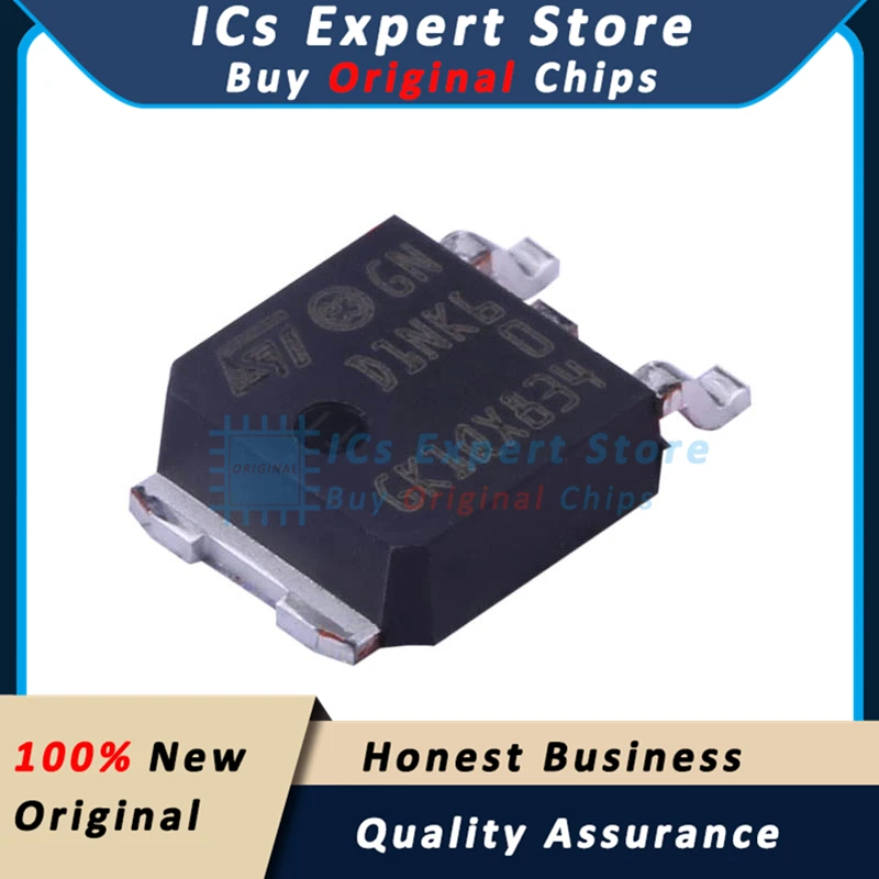 10PCS/LOT Original MOS STD1NK60T4 N Channel Mosfet  600V 1A STD1NK60T4 D1NK60 TO-252