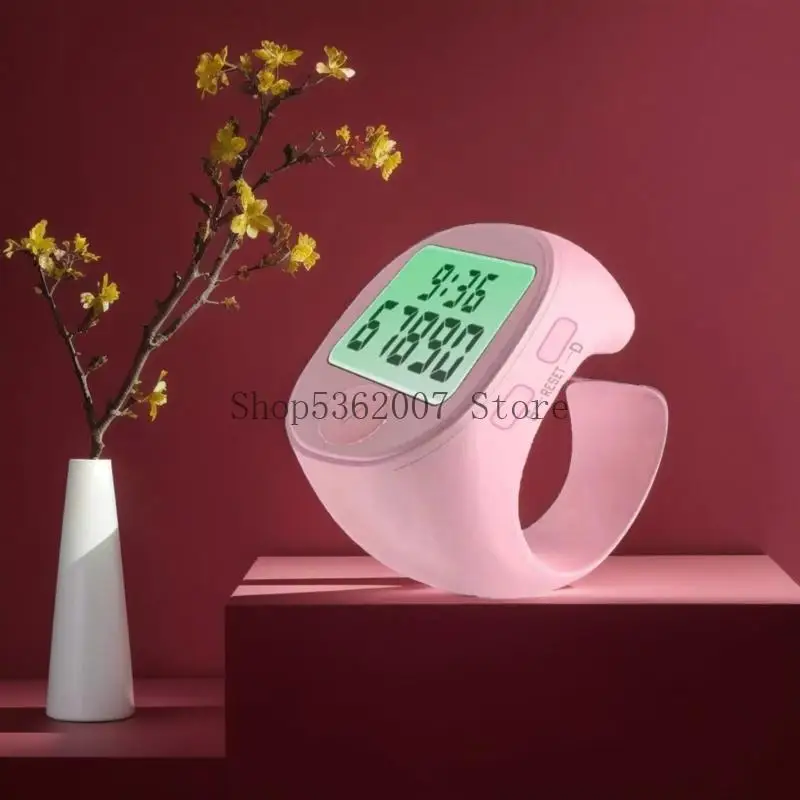 Intelligente vingerringen digitale telling teller gelijktijdig tijdweergave 5 cijfer voor frequente telbehoeften Tracking 40JB