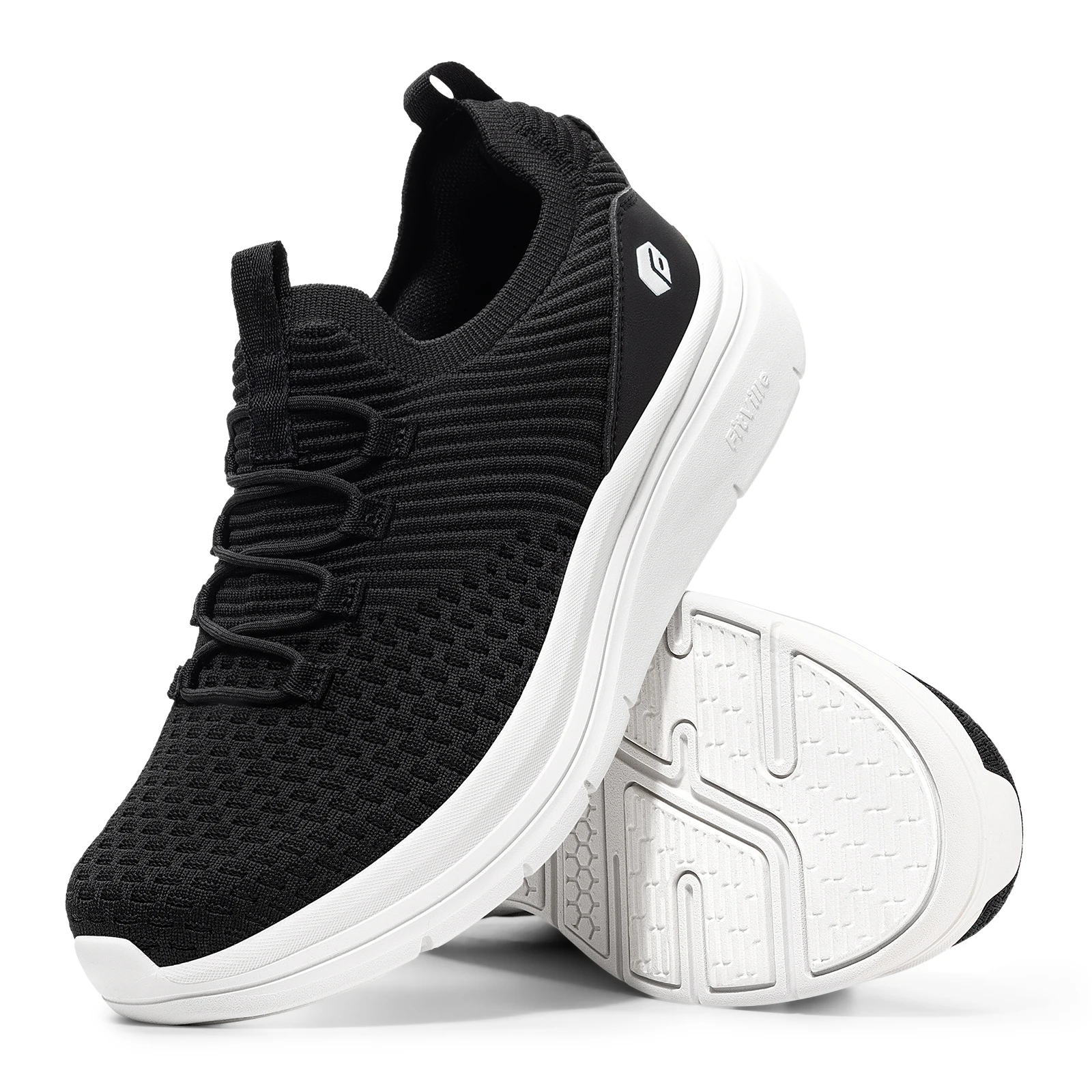 FitVille Men's Wide Slip-On Walking Sneakers Lightweight Orthopedic Shoes with Arch Support Effective Relief for Swollen Feet
