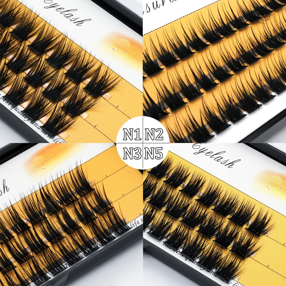 36 Clusters Segmented Lashes Extension DIY Natural Individual Eyelashes 3D Fluffy Soft False Eyelashes Makeup Tool Lash Clusters