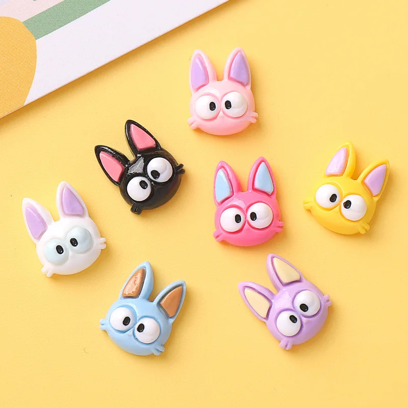 

5pcs Glossy Mini Cat resin flatback cabochons diy jewelry making materials handmade junk case charms