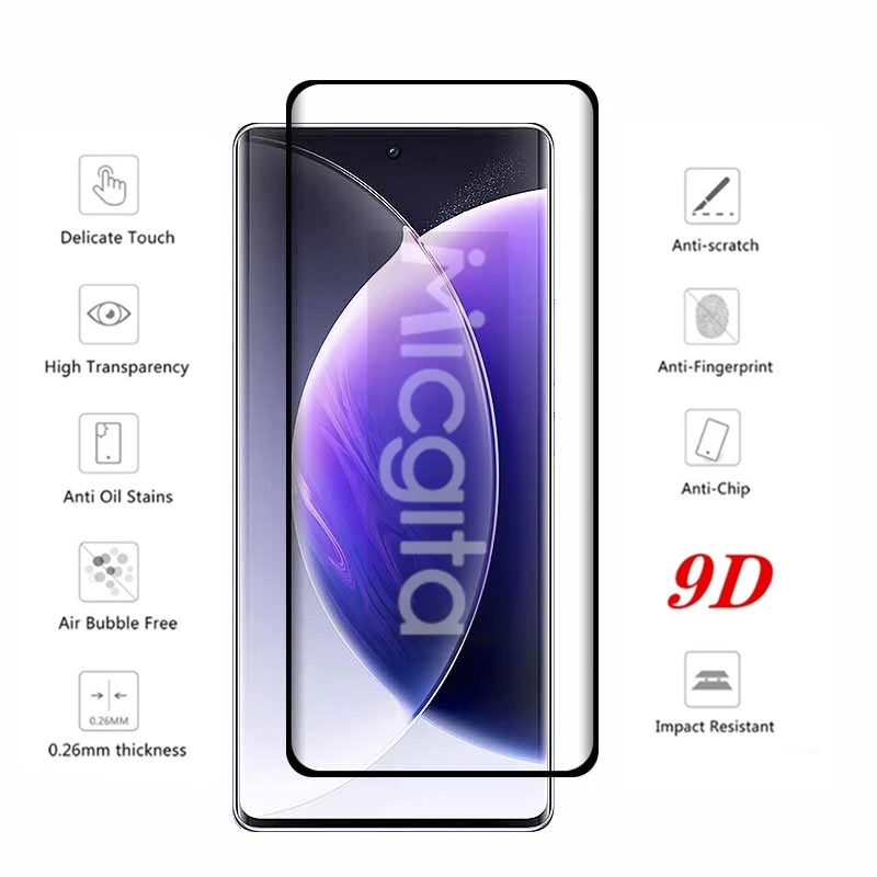 9D Curved Glass For Tecno Camon 30S Screen protector Anti-Scratch tempered Glass film Soft Fiber Lens film For Camon 30S