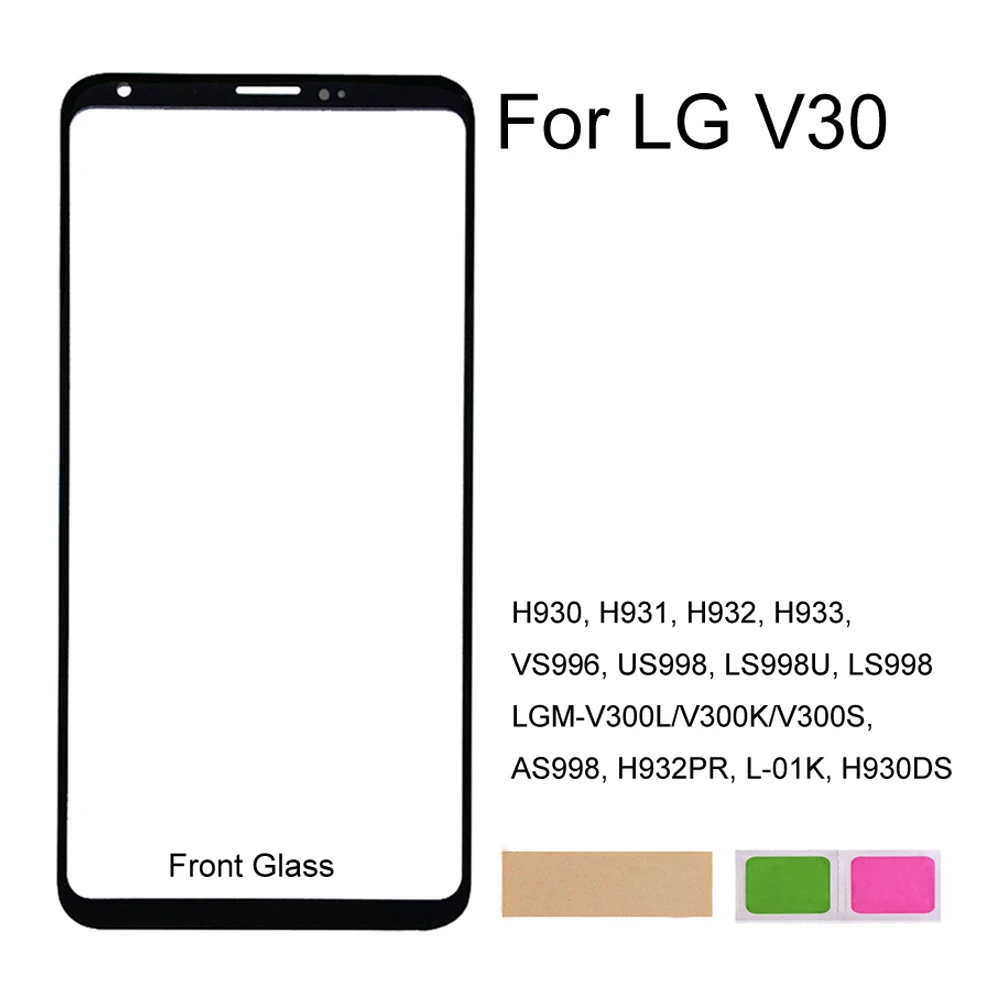 Dla LG V40 V50 V30 V60 V20 V10 ekran dotykowy Panel dla LG LS997 V405 V500 H930 H932 H960 H900 H990 H910 H918 przedni szklany Panel