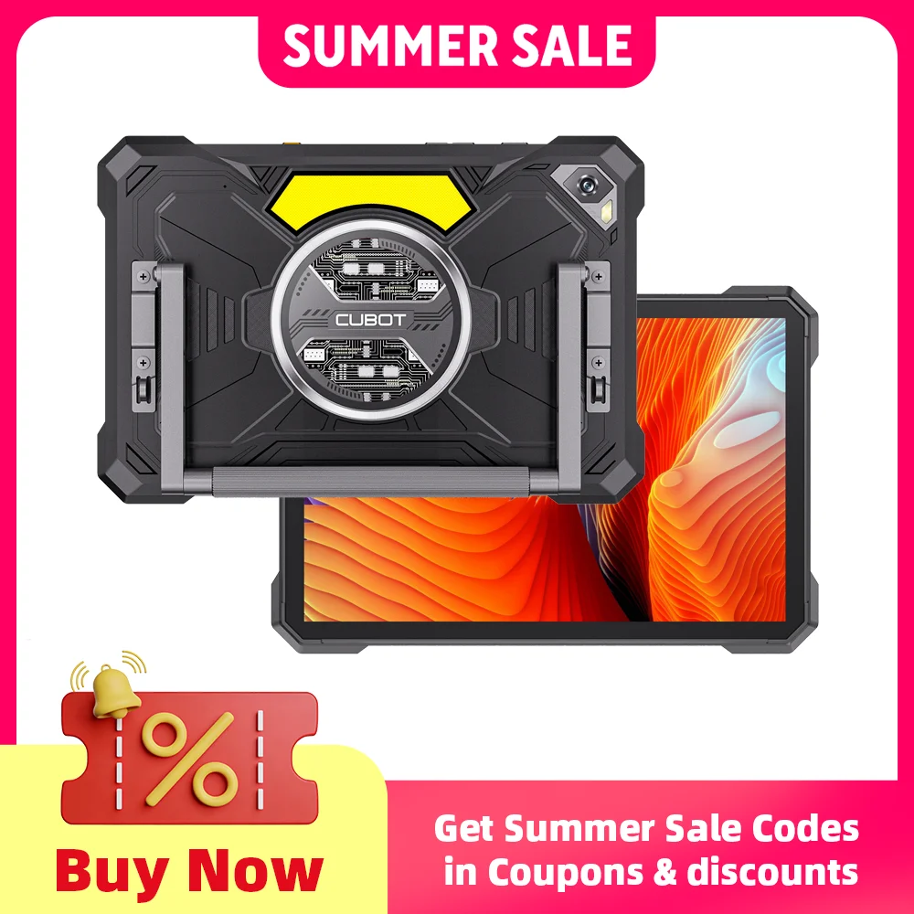 Tablet Android 15 Cubot TAB KingKong S, 15300 mAh Battery, 16GB(6+10), 256GB, 10.1-Inch 90Hz Display, Camping Light, 48MP Camera