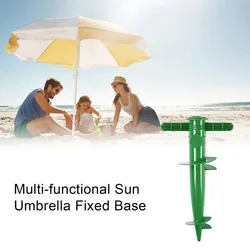 Fixed Base Umbrella para o sol ao ar livre, Apoio Umbrella de praia, Hold Set, Garden Terrace Sunshade, Portátil Parasol Terra, Fixo