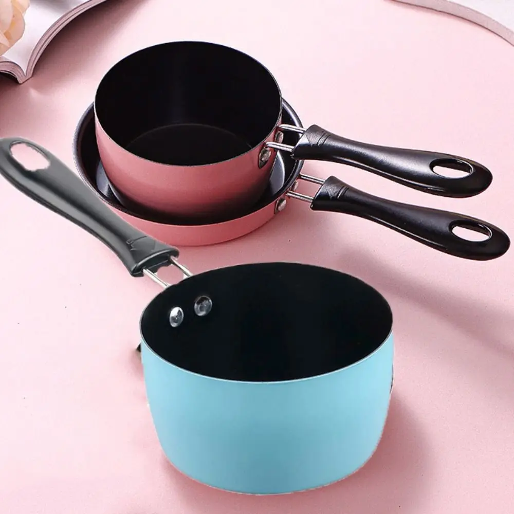

Kitchen Toy Non Stick Milk Pan Small Capacity Mini Saucepan Deepened Frying Pan Induction