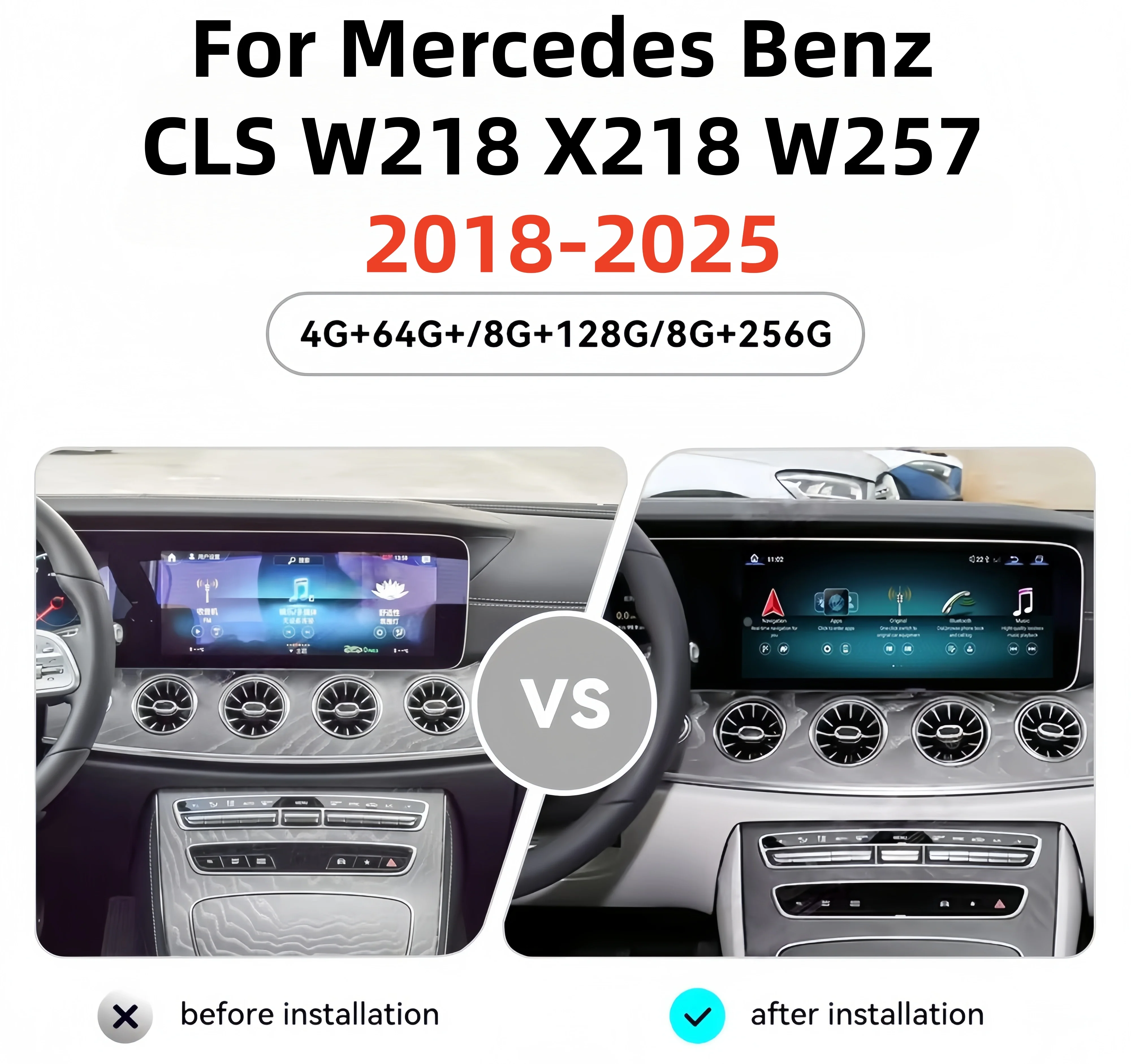 RHD LHD Dual 12.3 Android Wireless Carplay For Mercedes Benz CLS W257 2018-2025 Multimedia Player Car Radio Automotive Head Unit