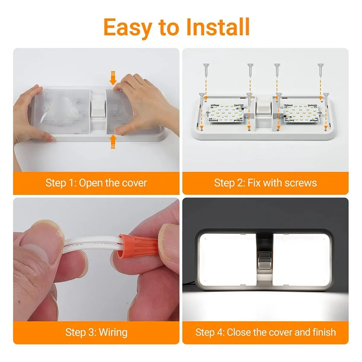 OKgood 5pack RV Led Lights Interior RV Light for Inside, Rv Ceiling Dome Lamp Led with Switch for RV/Camper/Trailer/Boat