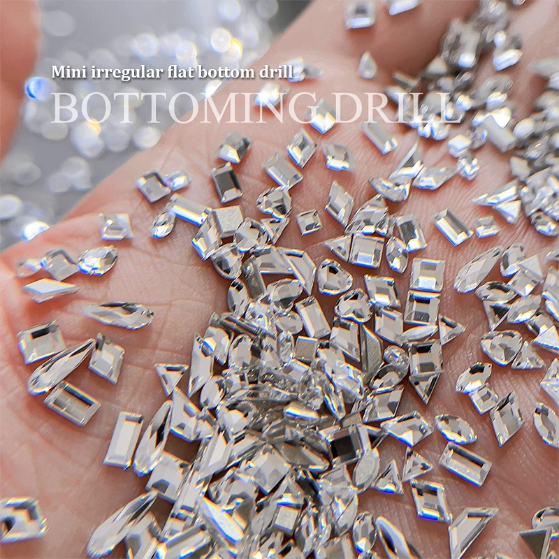 50Pcs Mini Rhombus Nail Rhinestones Nail Diamond Decoration Mixed 3DNail Accessories Nail Painting Nail Salon Nail Artists