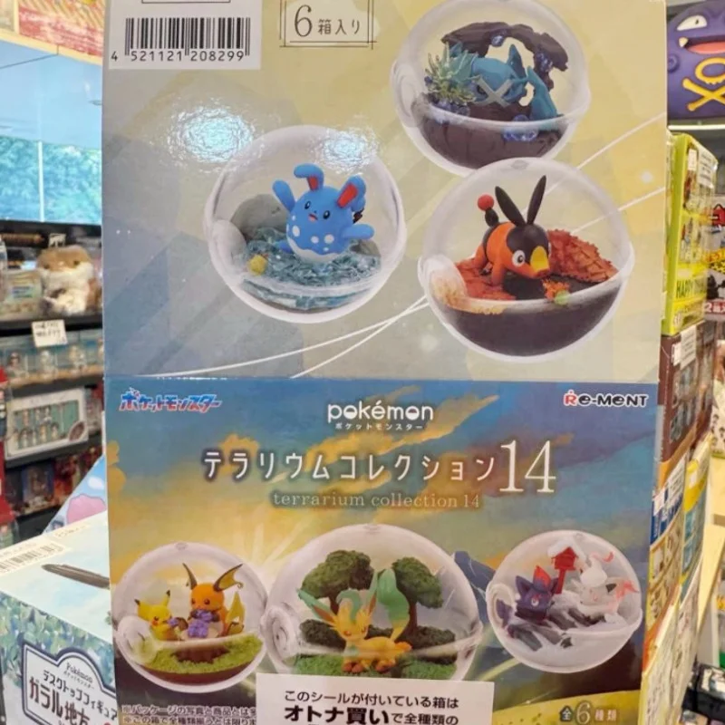 

Re-Ment Original Pokémon Terrarium Collection Series Pikachu Spinda Snorlax Latios Jolteon Aron Oshawott PVC Action Figure Toys
