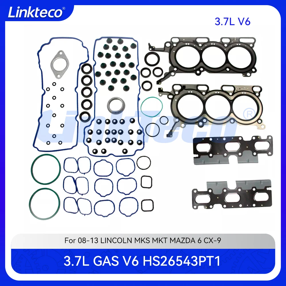 

Engine Cylinder Head Full Gasket Set For 08-15 3.7 T L V6 GAS Lincoln MKS MKT Mazda 6 CX-9 3.7L V6 DOHC 24v HGS482 HS26543PT1