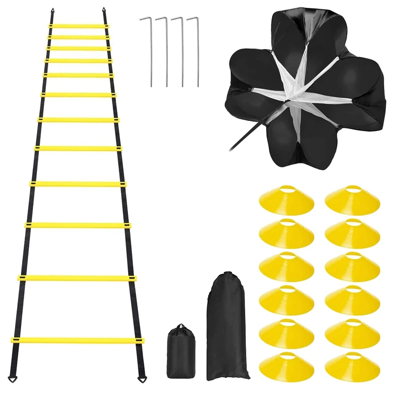 

Top!-Sports Speed Agility Training Set Soccer Speed Training Agility Ladder Set Improve Speed Strength And Coordination