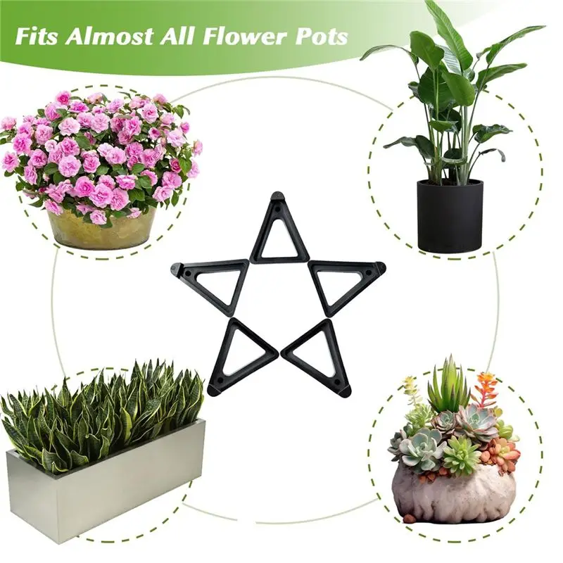 ABGE-Stackable Flower Feet For Outdoor Planters, Invisible Breathable Pot Stands 24 PCS Pot Feet Toes Lifters
