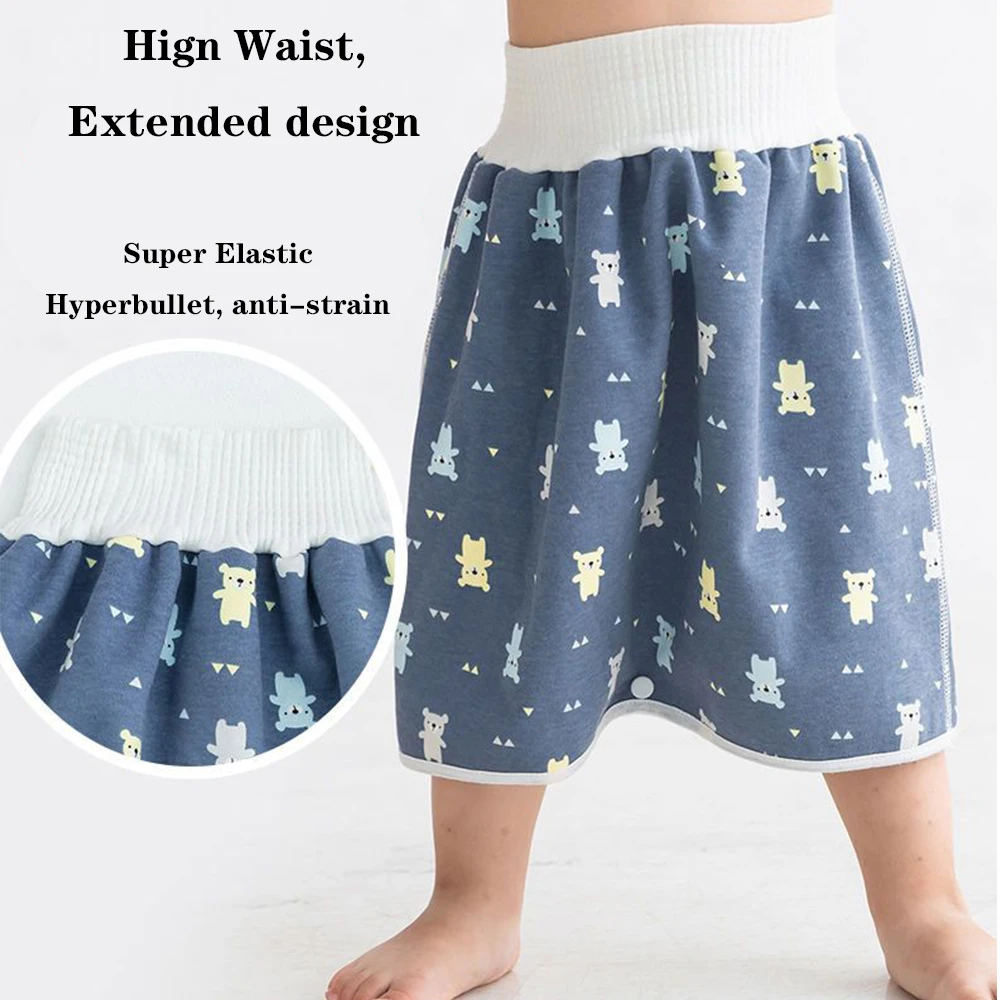 Baby Waterproof Clothes Diaper Skirt for Potty Training Baby Comfy Diaper Training Skirts for Boys and Girls Night Time Sleeping