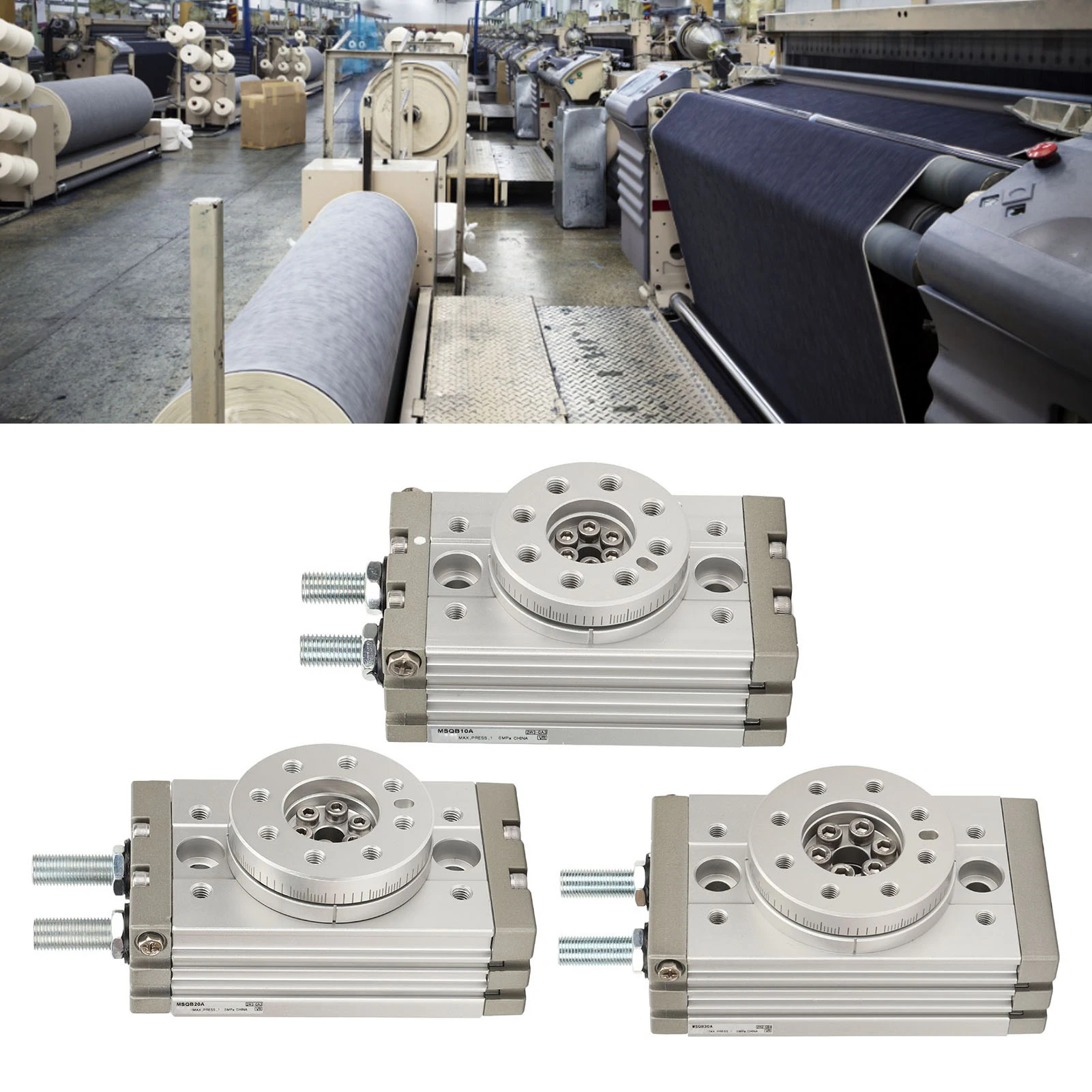 

Air Cylinder Rotary Pneumatic Air Cylinder 0 to 190 Degree Adjustable Aluminum Alloy High Strength Waterproof Rotate Cylinder