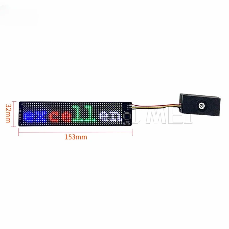 Programmable Flexible LED Module Phone App Battery Control Soft Thin Display Screen For Hat Bag T-Shirt Face Mask DIY Bluetooth