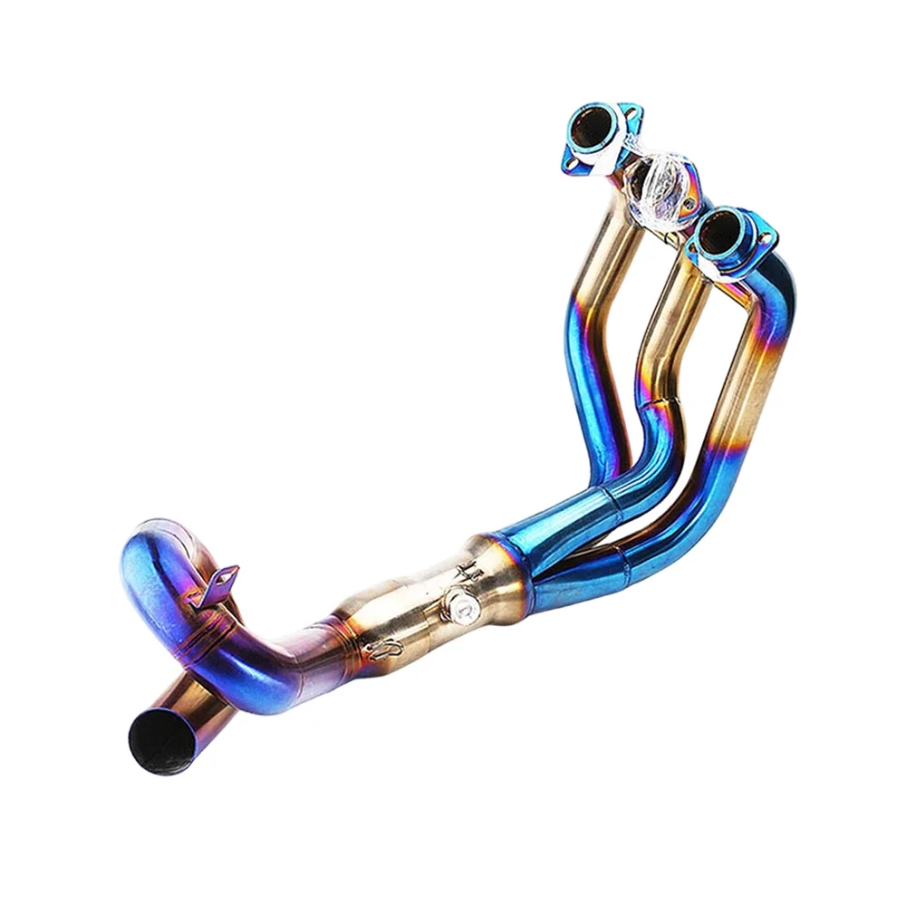Komplettes System für Yamaha MT09 FZ09 XSR900 Tracer 2014-20 Auspuffrohre Auspuffanlagen Auspuff 370mm Krümmerrohr – Detail 3