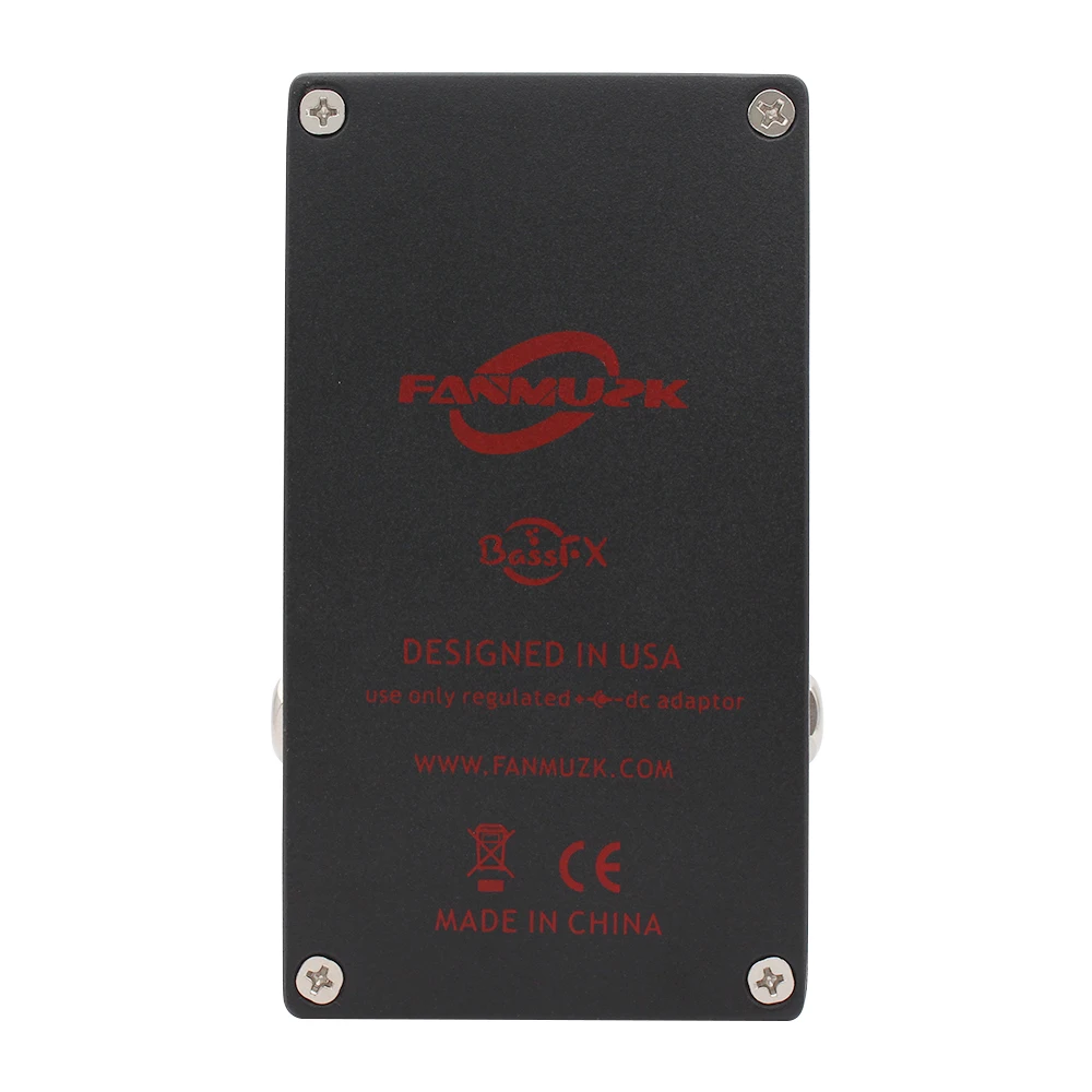 Fanmuzk Little Devil Bass Drive Amp Simulation Pedal Tube Amp Emulator 2-Band Active EQ Mix Harmonic Knobs True Bypass for Bass