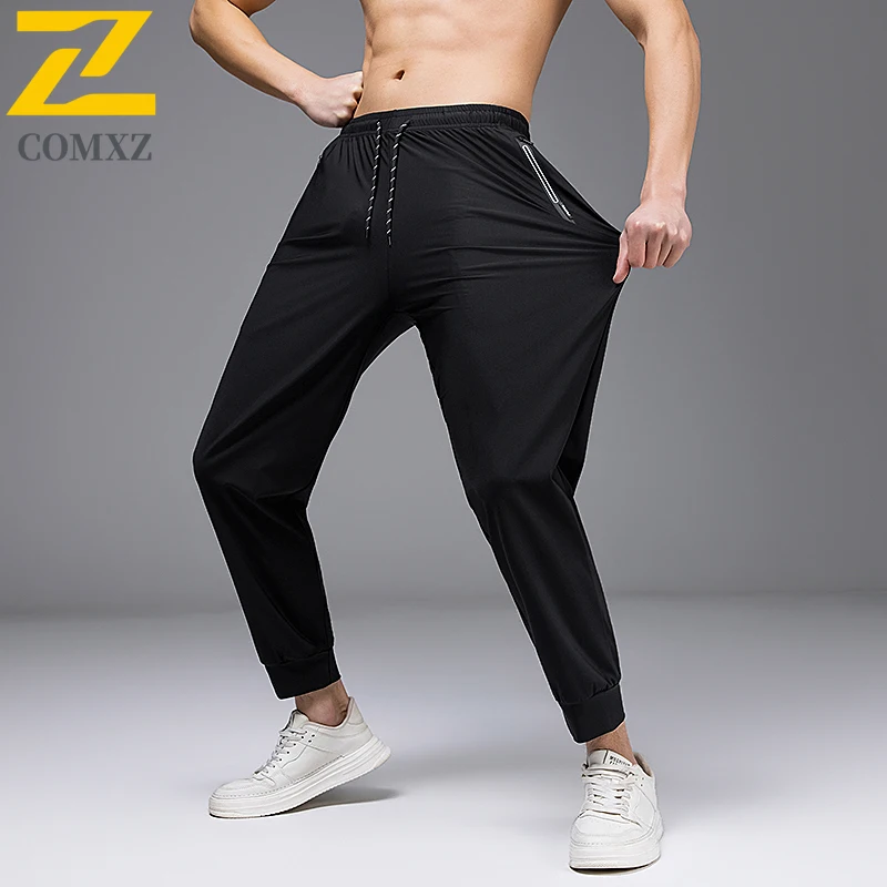 

Summer Casual Sweatpants Men Lightweight Jogger Long Trousers Male Loose Tight Quick Dry Running Pants Breathable Gym Sportswear